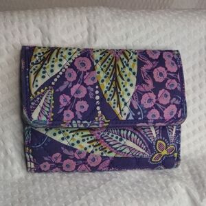 Vera Bradley Purple Floral Wallet EUC Like new